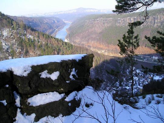 Tschirte Elbtal und Čertova Voda im Winter / Foto: Jan Kampf