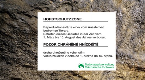 Hinweisschild Horstschutzzone
