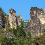 Blick zur Basteibrücke