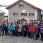 Die Sächsischen Schweizer zu Gast in der großen Schweiz – hier während der Ortsbesichtigung in Guarda im Oberengadin