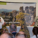 Landrat Michael Geisler (l) und Nationalparkleiter Uwe Borrmeister stellten sich ebenfalls den vielen unterschiedlichen Fragen aus dem Plenum.